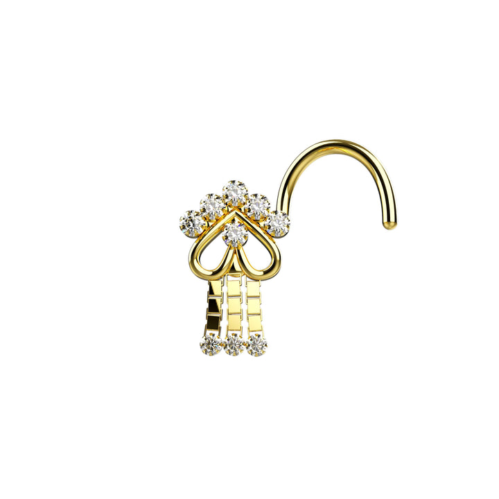 nose stud with chain