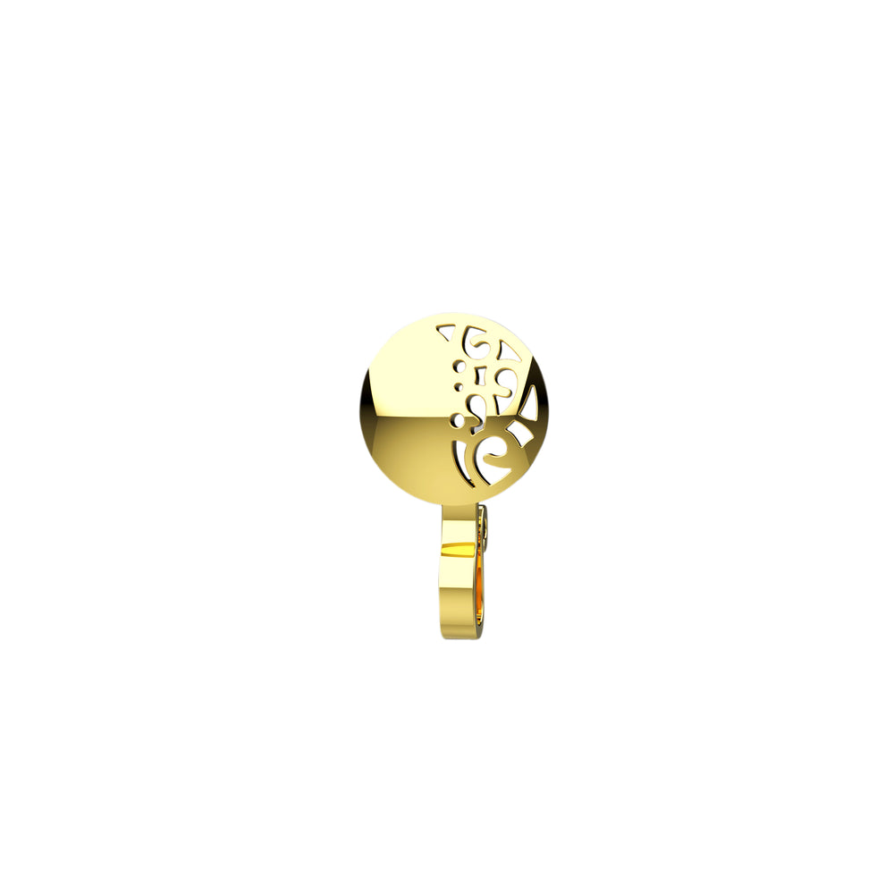 Gold clip-on nose ring