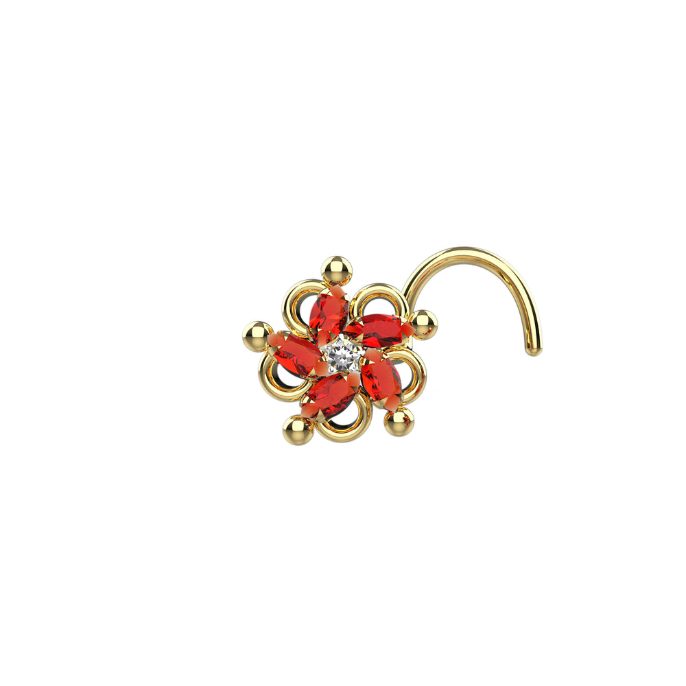 22G gold nose ring stud designed for a comfortable and stylish fit.