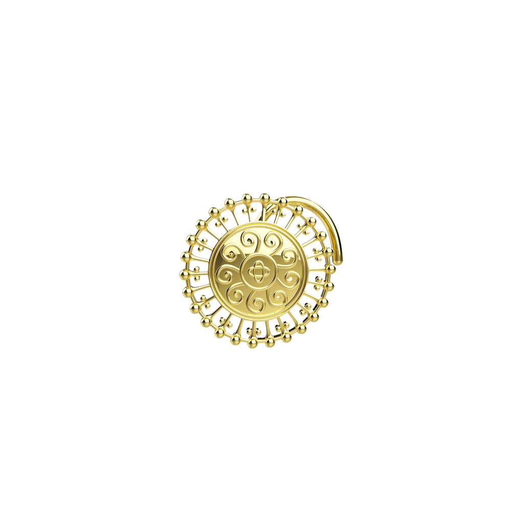 14K gold nose ring – classic and elegant design