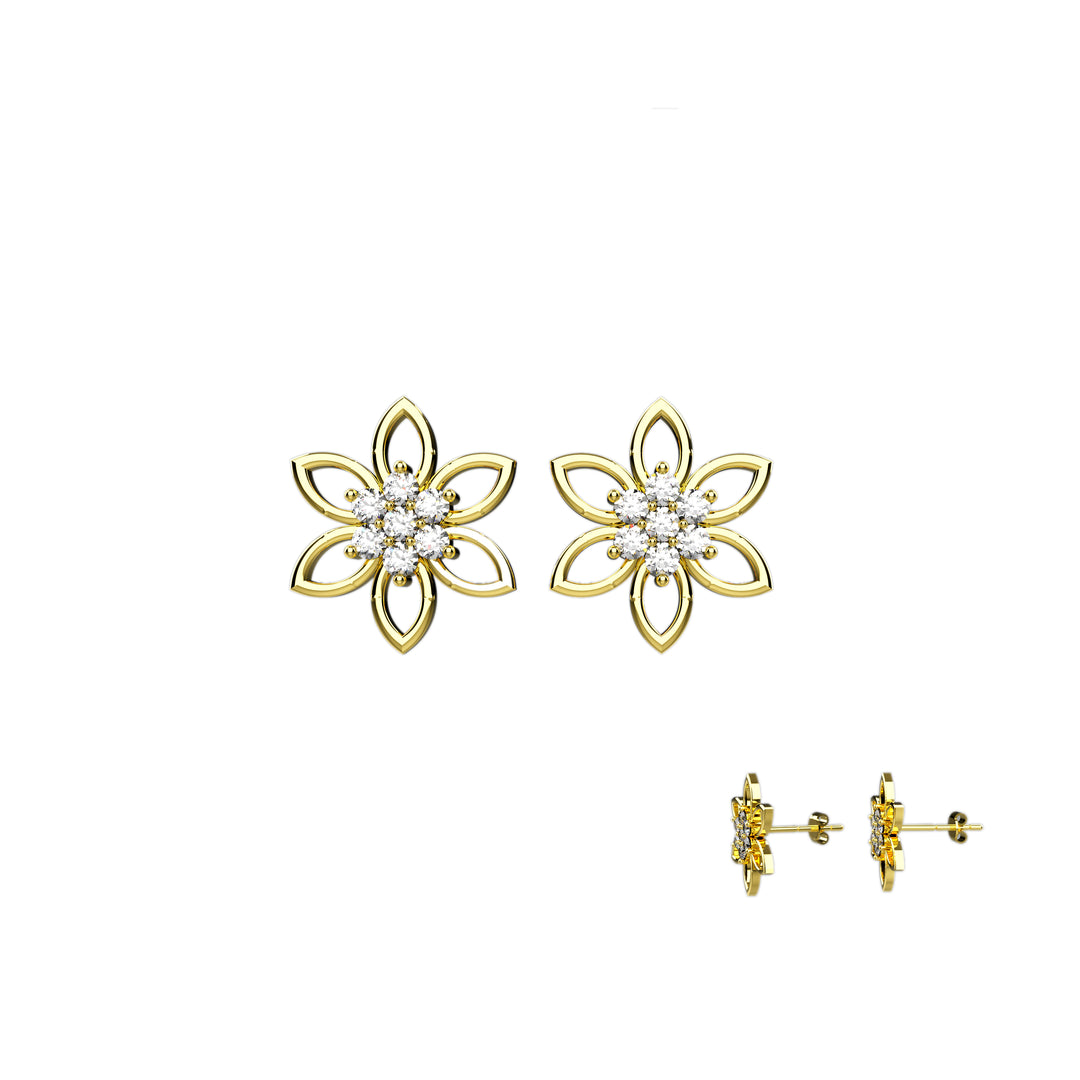 Dainty flower earrings – elegant floral jewelry