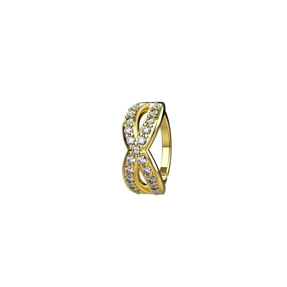 Gold nostril piercing ring