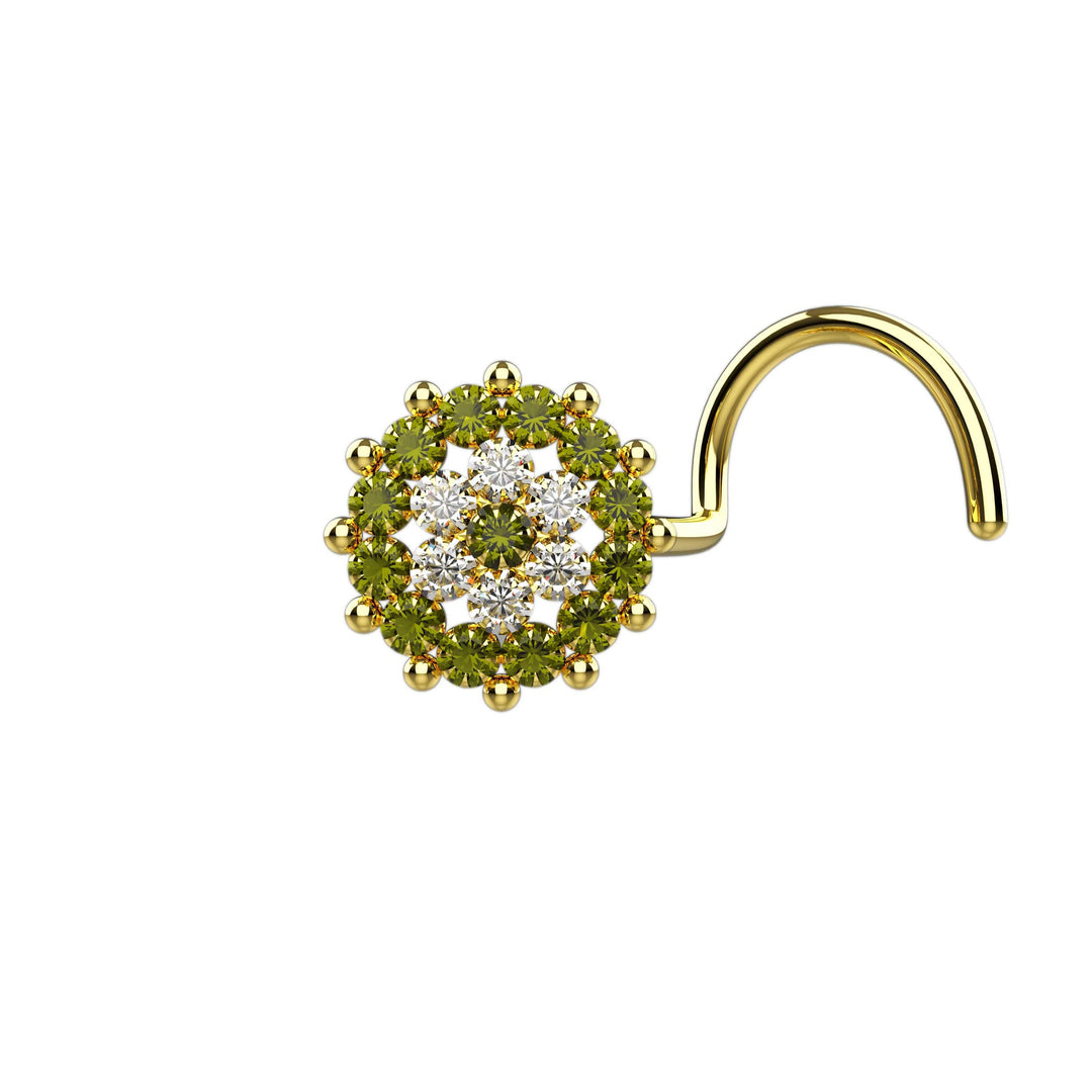 Elegant gold nose piercing jewelry