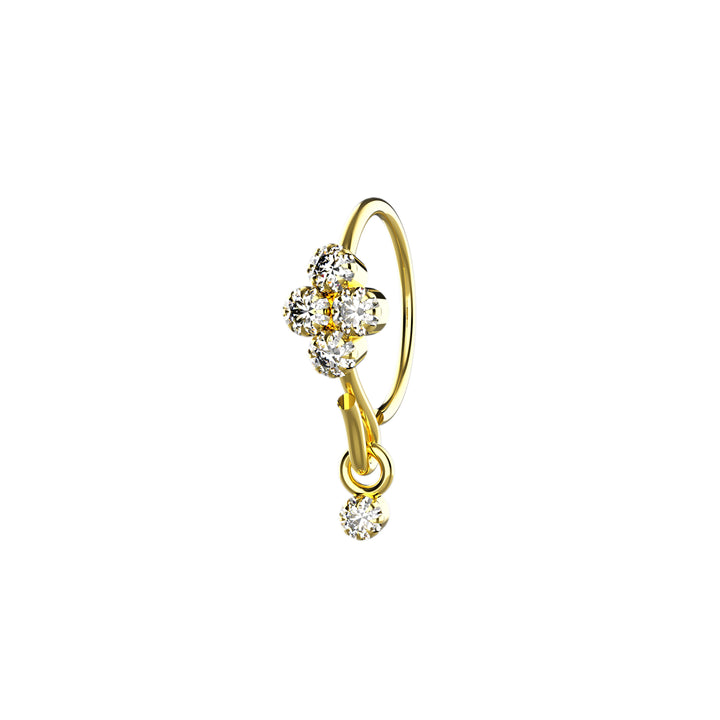 Piercing hoop with charm