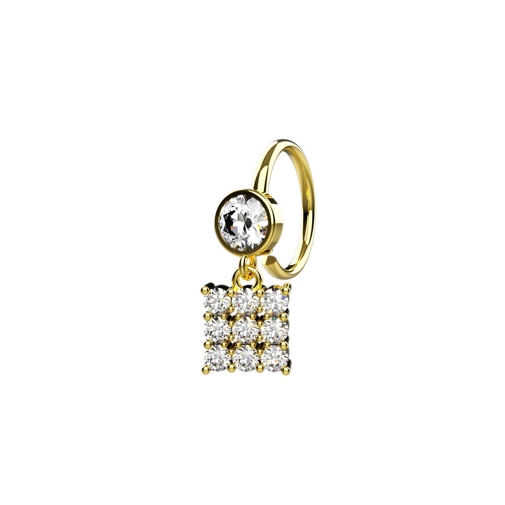 Dangle nose ring hoop