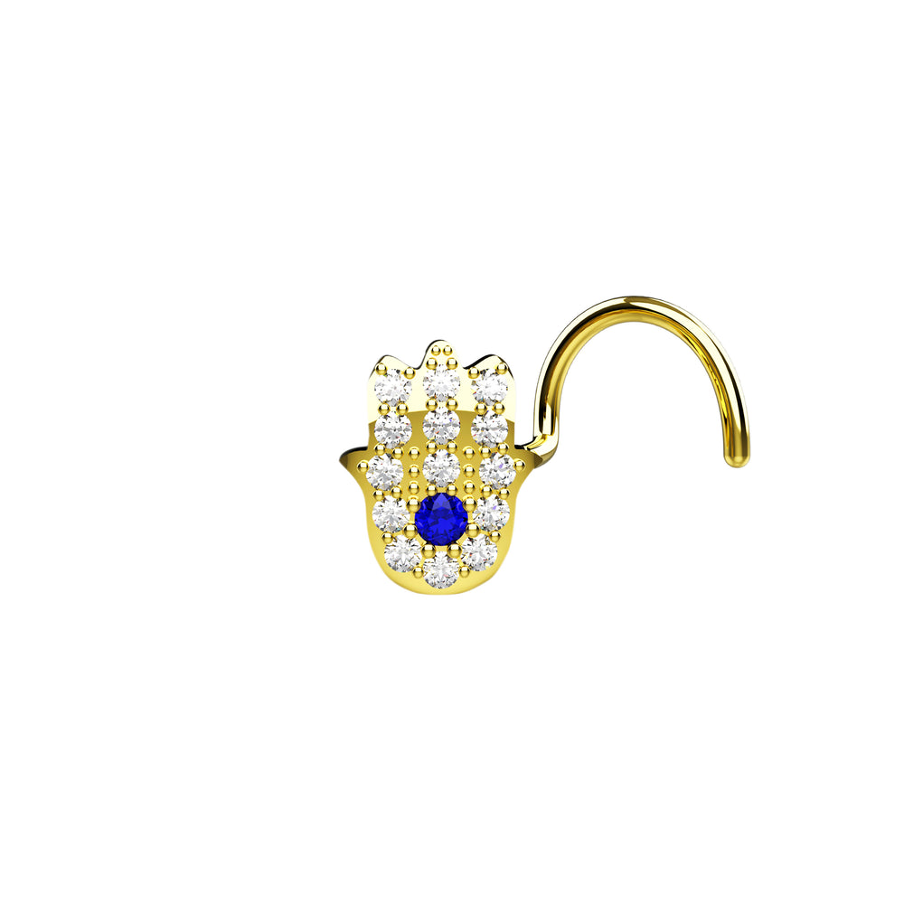 Gold dangle nose piercing jewelry