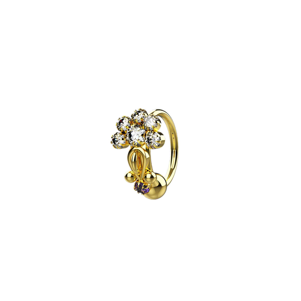 Bold gold nose ring for women