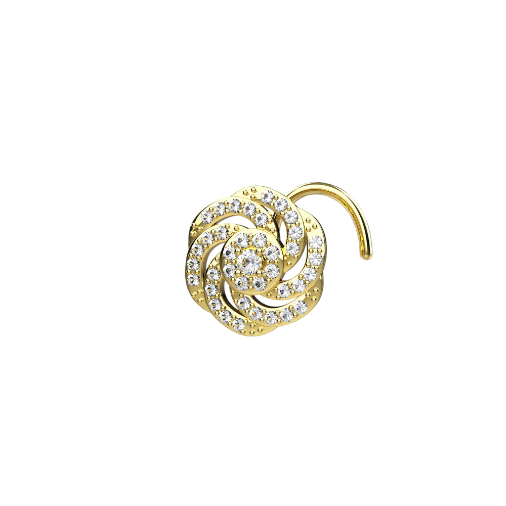 Silver nose piercing jewelry