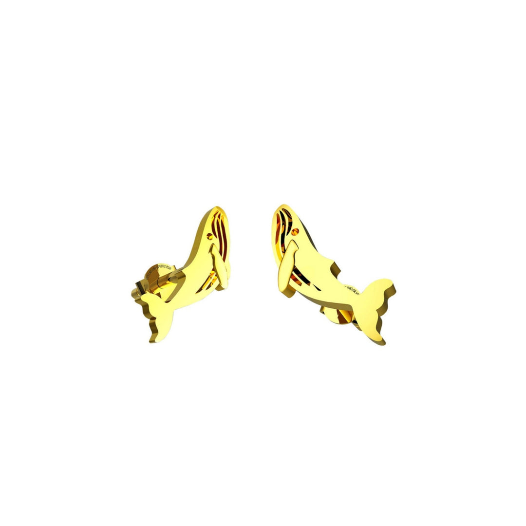 Dolphin and fish animal earrings