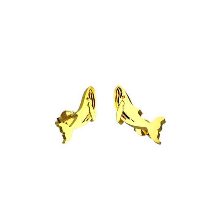 Dolphin and fish animal earrings