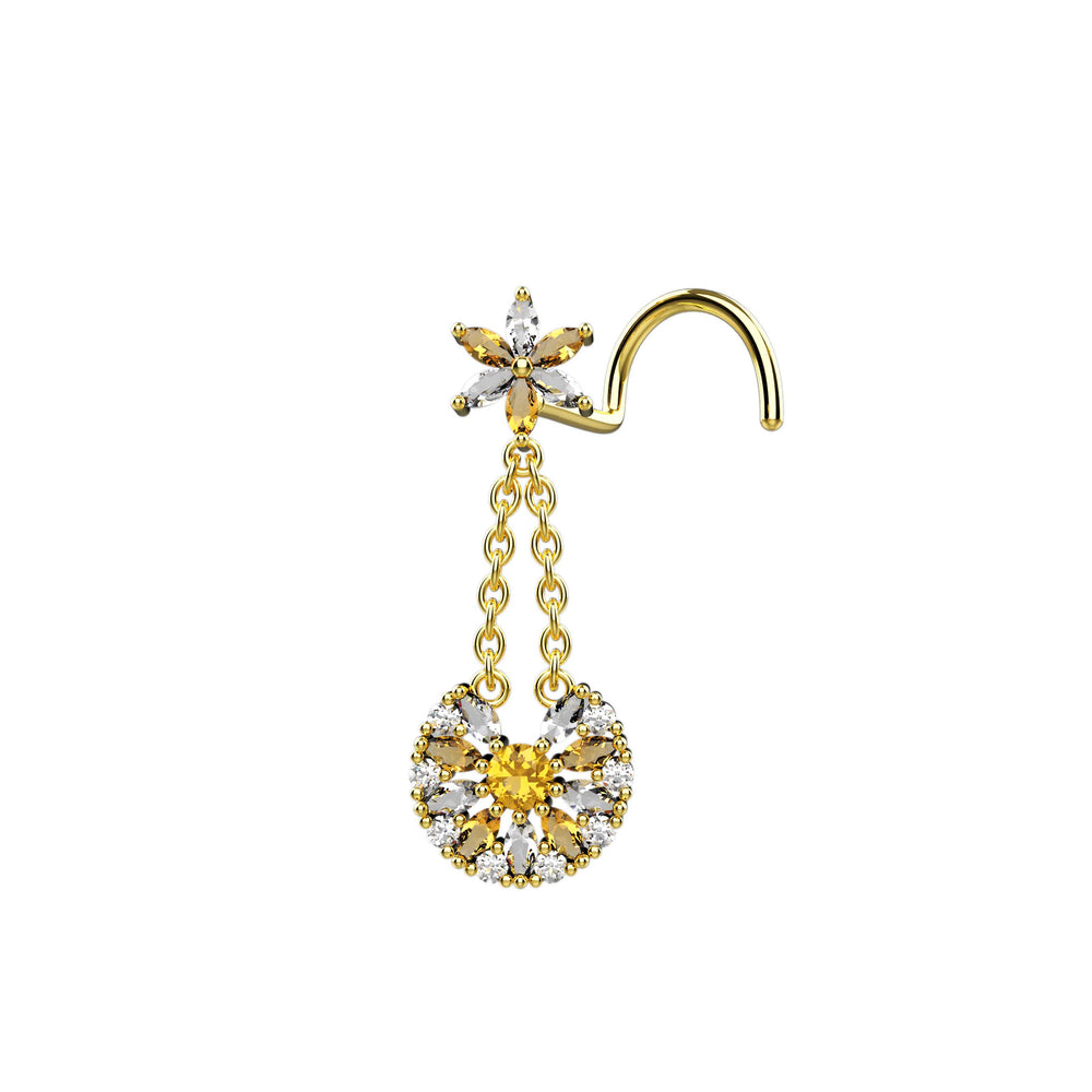 Dangling nose piercing jewelry
