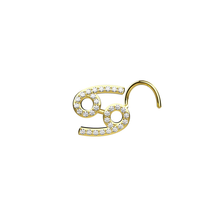 Gold moon nose pin
