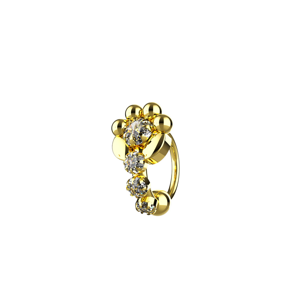 Silver nose hoop for piercing
