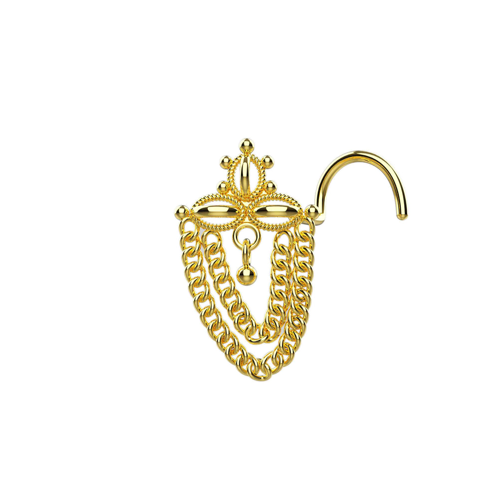 gold nose chain jewelry