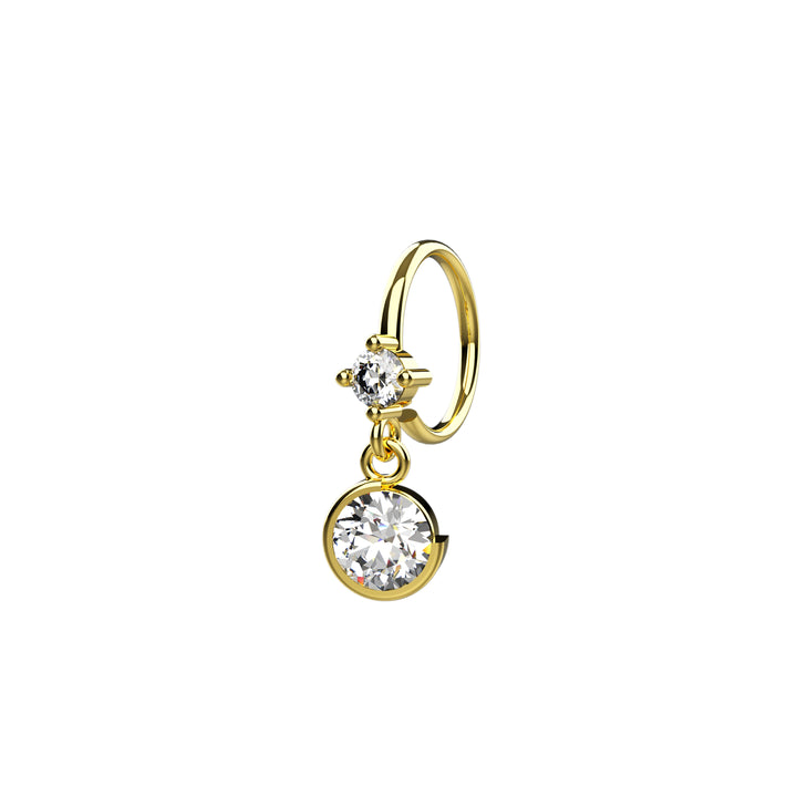 20G thin dangle nose hoop