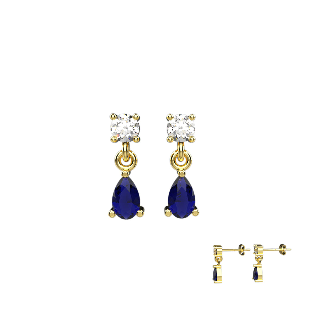 Sapphire earrings – elegant dangle drop jewelry for women