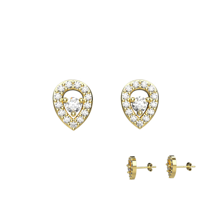 Elegant dangle earrings – gold and silver finish
