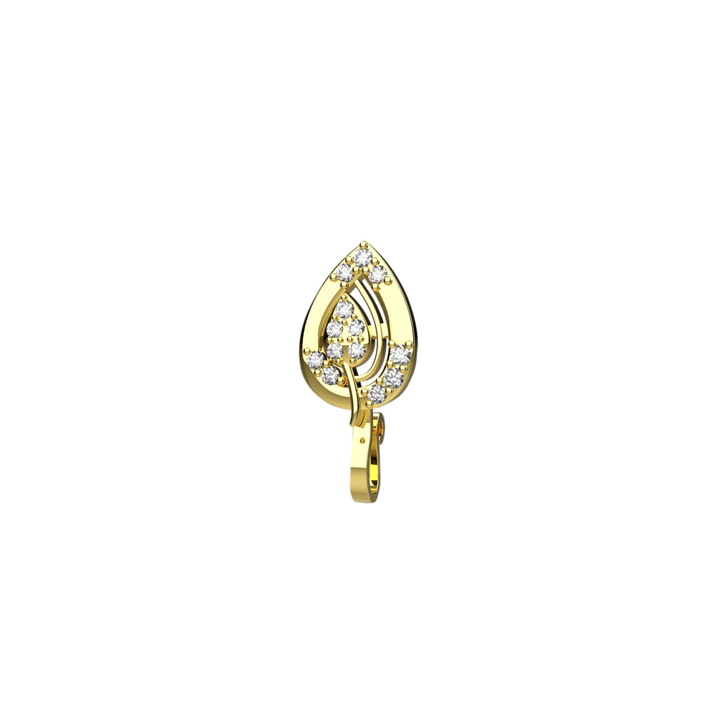 Non-piercing gold nose cuff