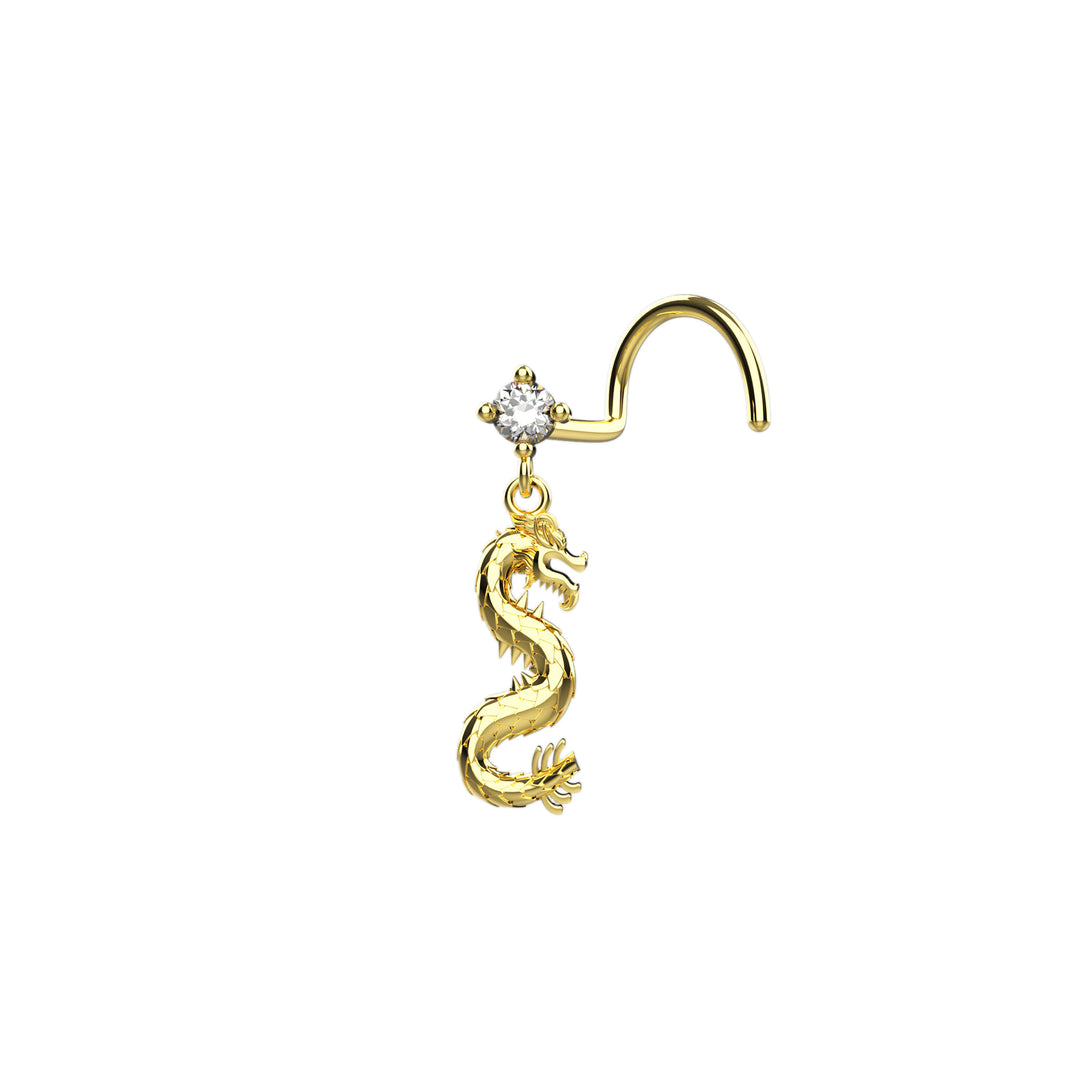 Snake dangle nose piercing