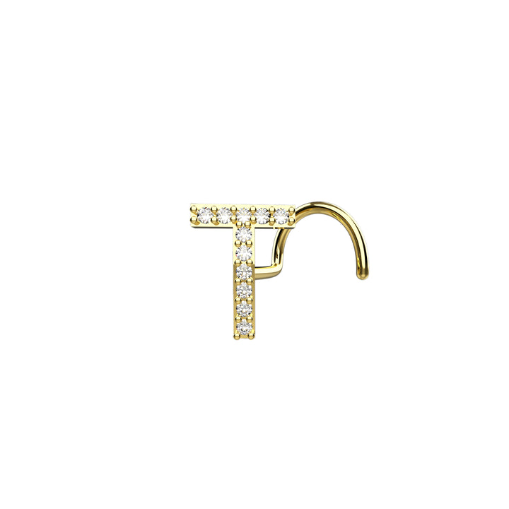 Alphabet T nose stud jewelry