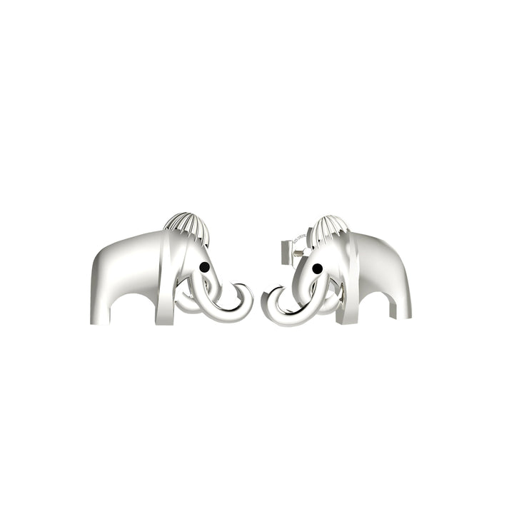 Silver elephant earrings – cute animal jewelry for her