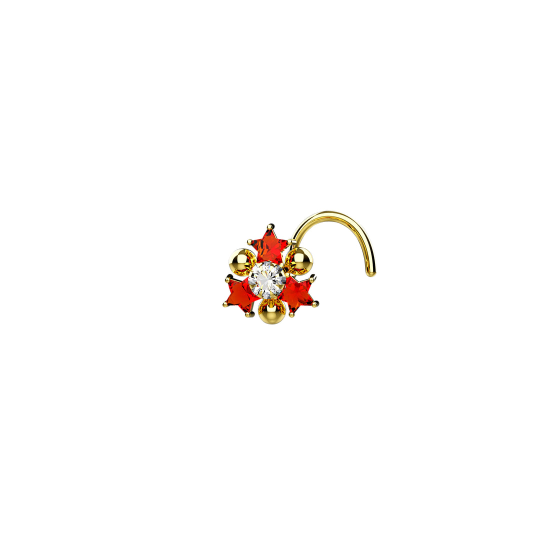 Tiny gold nose stud