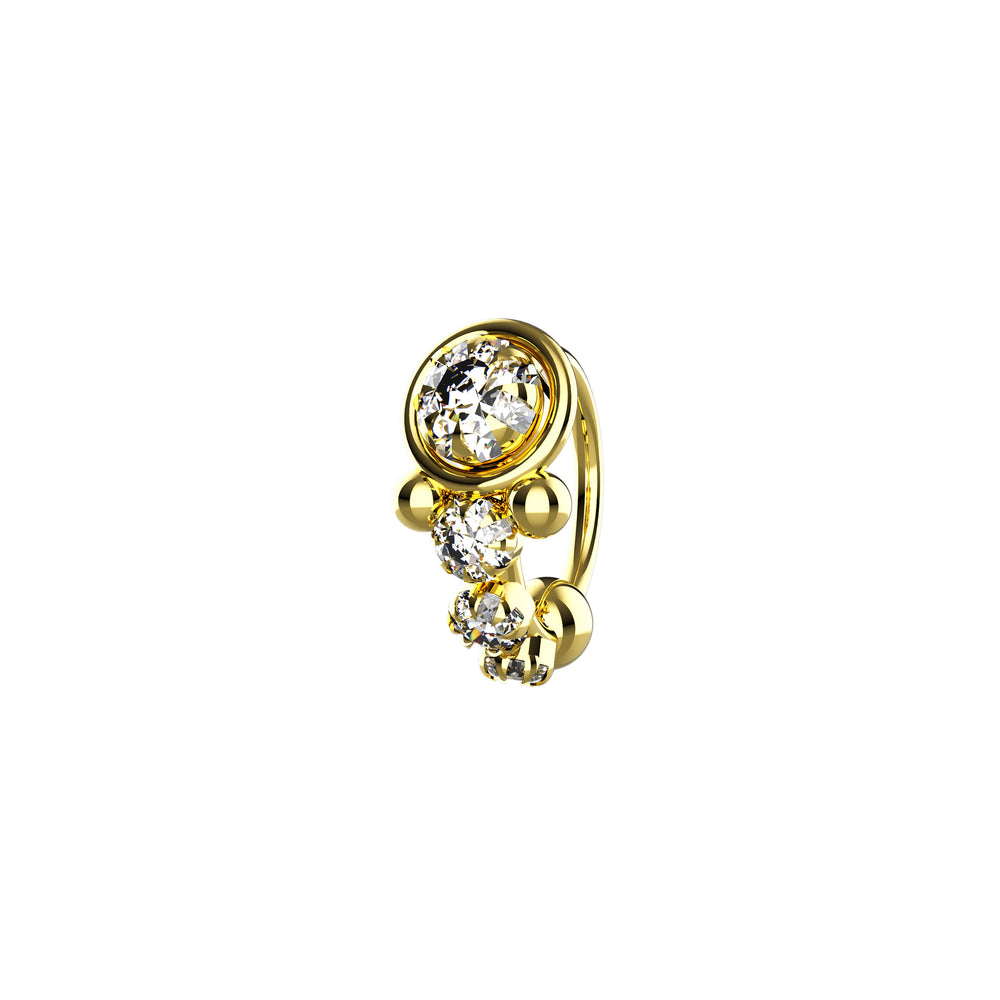 Traditional gold nose piercing hoop