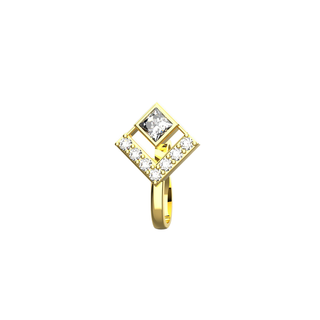 14k gold fake nose ring cuff