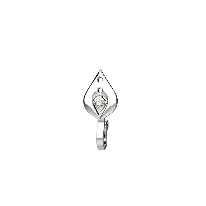 Clip-on nose cuff silver
