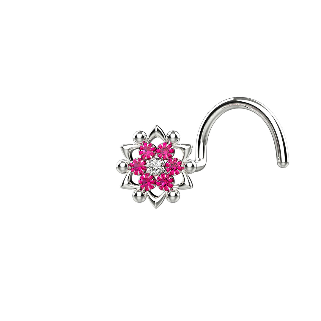 Dainty Gemstone Nose Piercing