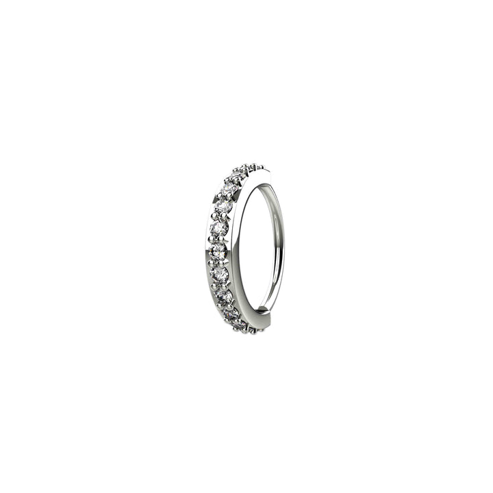 Thin hoop nose piercing
