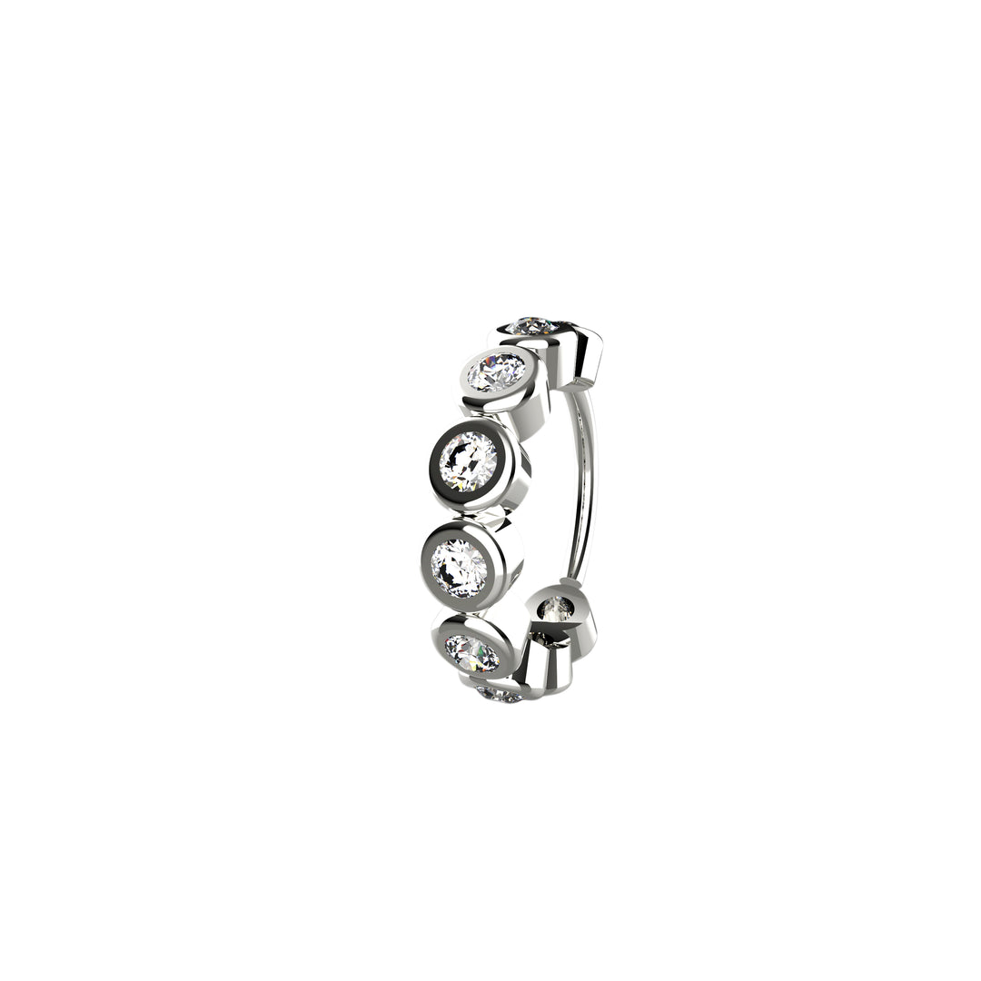 Delicate hoop nose piercing