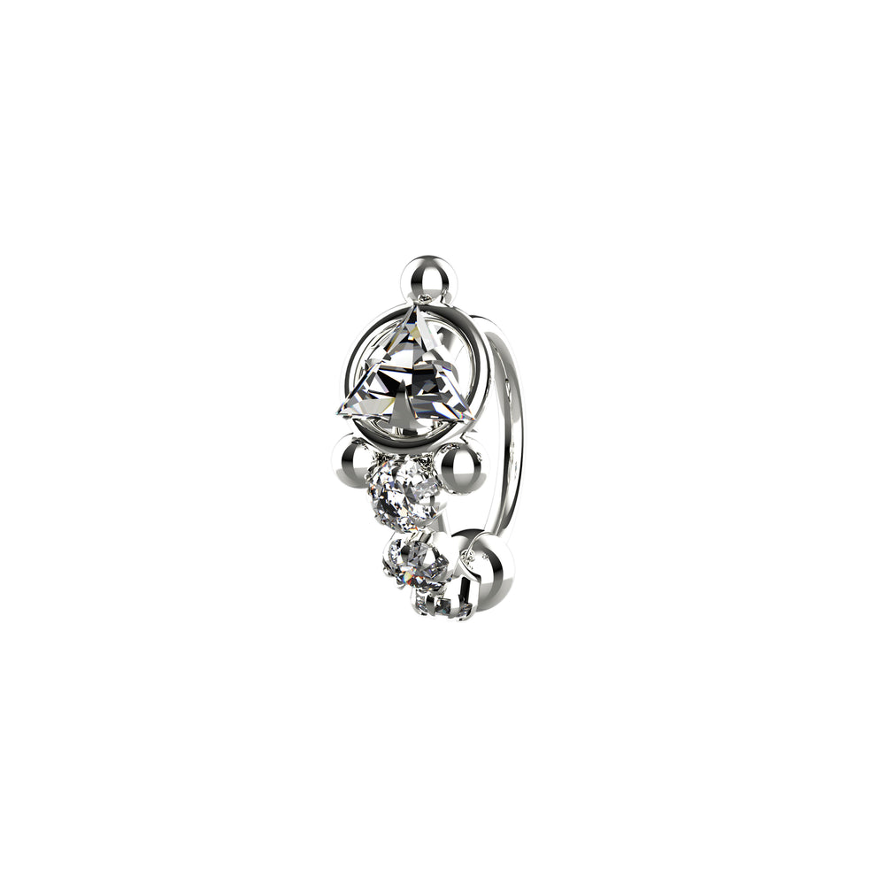 gold & silver nose hoop – trendy and lightweight accessory