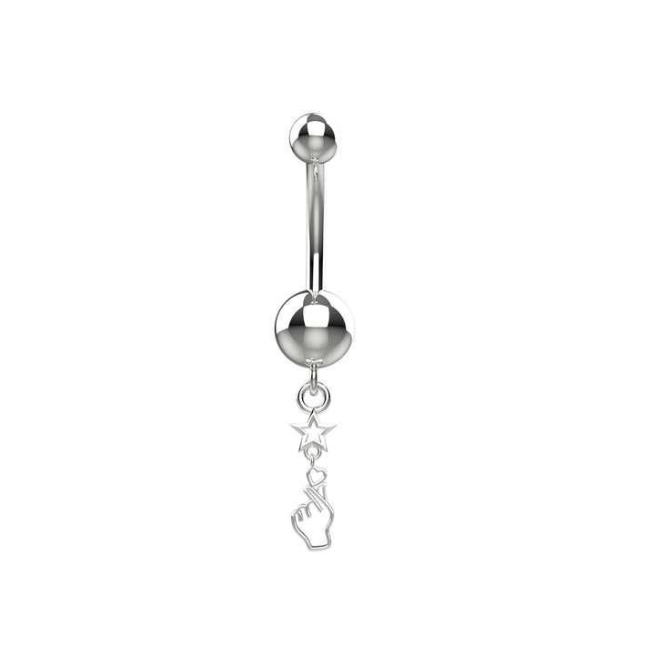 14K gold belly button ring
