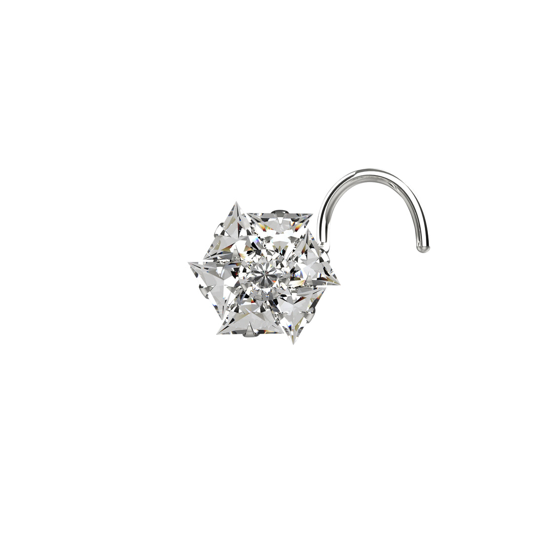 Gold nose stud for piercing