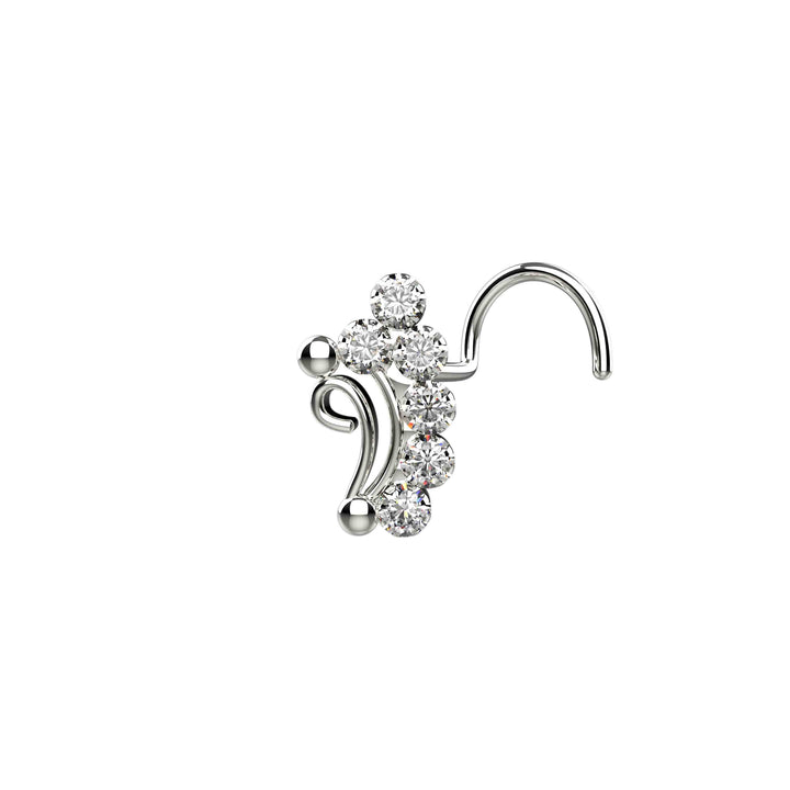 Sparkling diamond nose ring