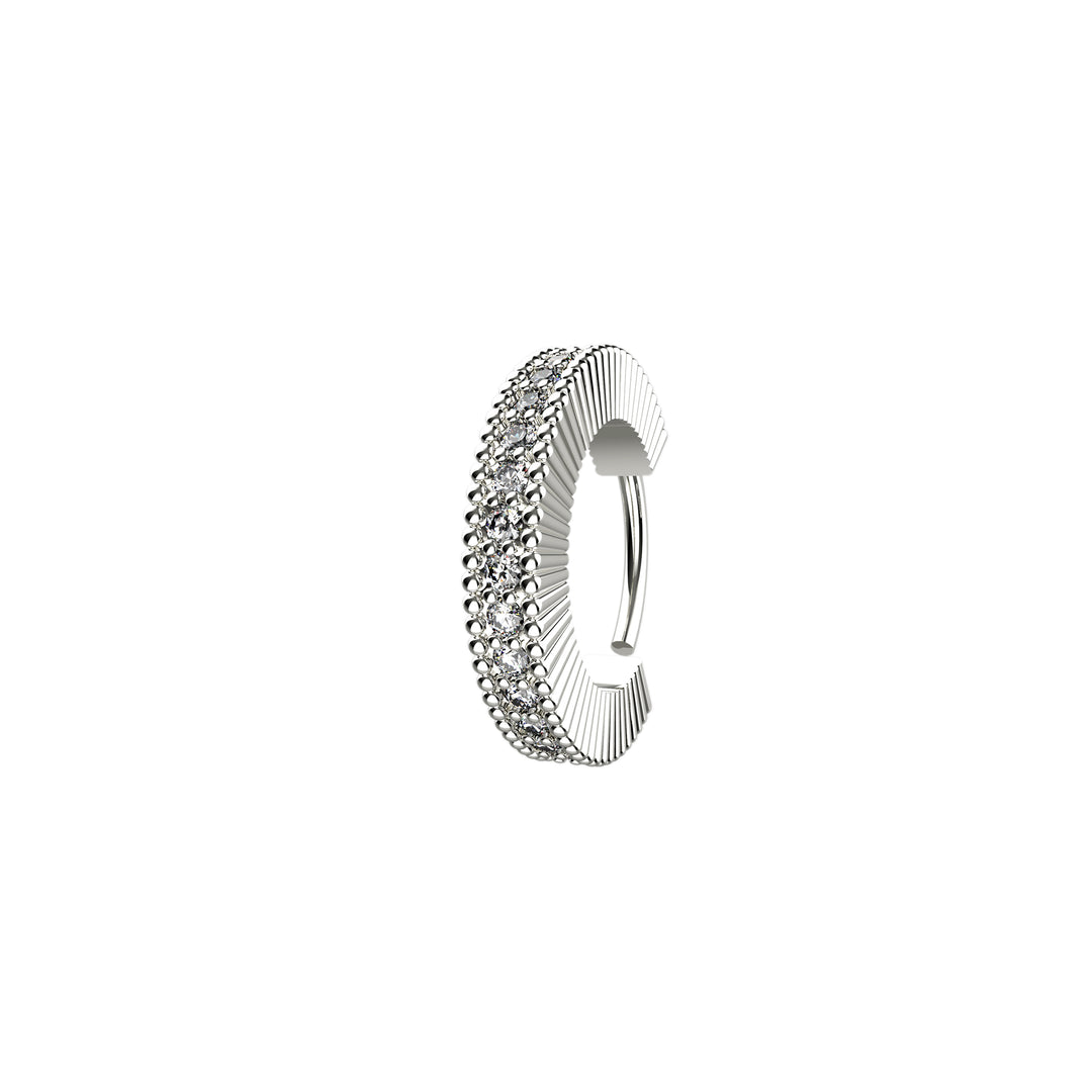 Elegant gold nose piercing hoop