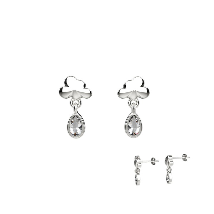 Cloud stud earrings – cute piercing jewelry set