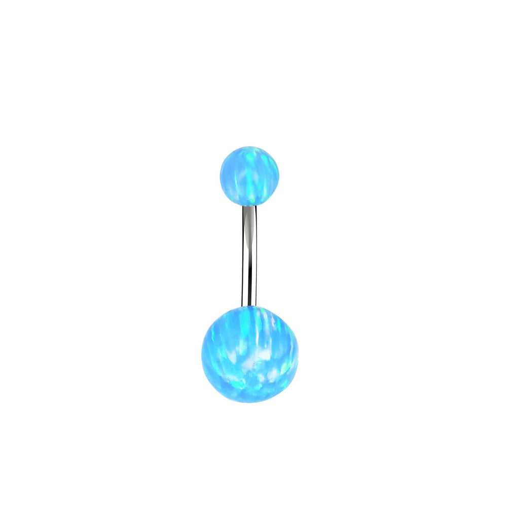 Opal jewelry belly ring