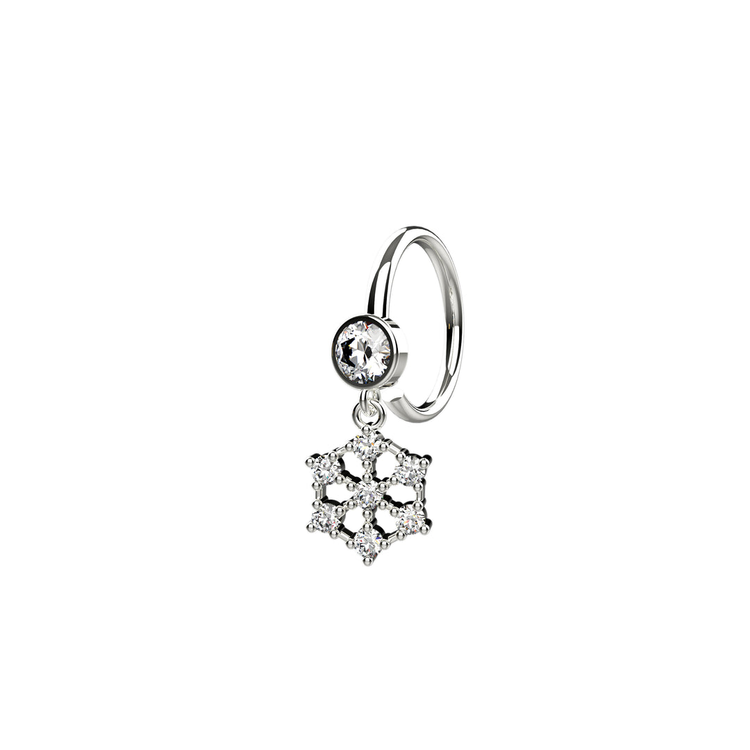 Winter nose piercing jewelry