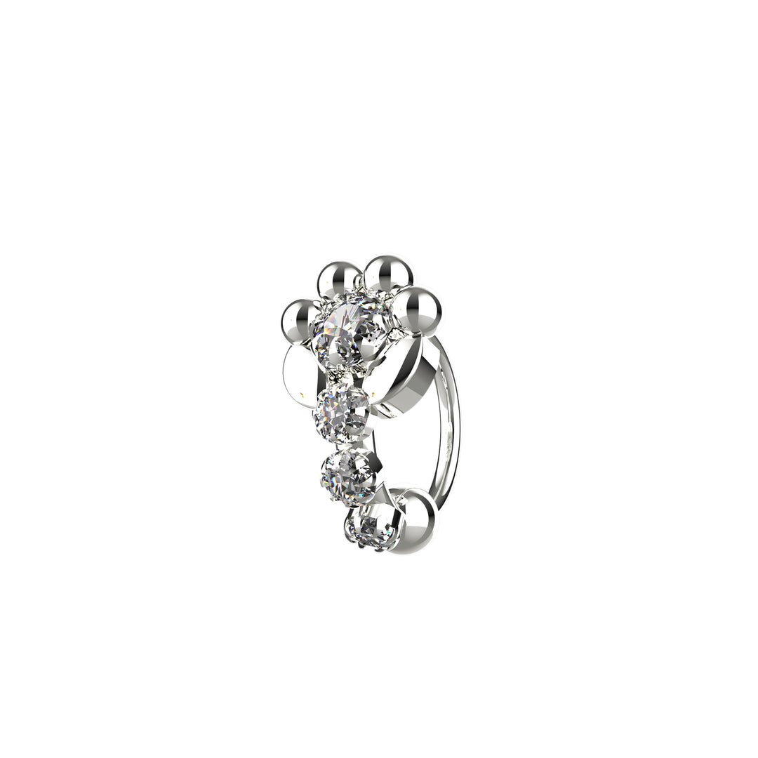 Gold and silver nose ring hoops
