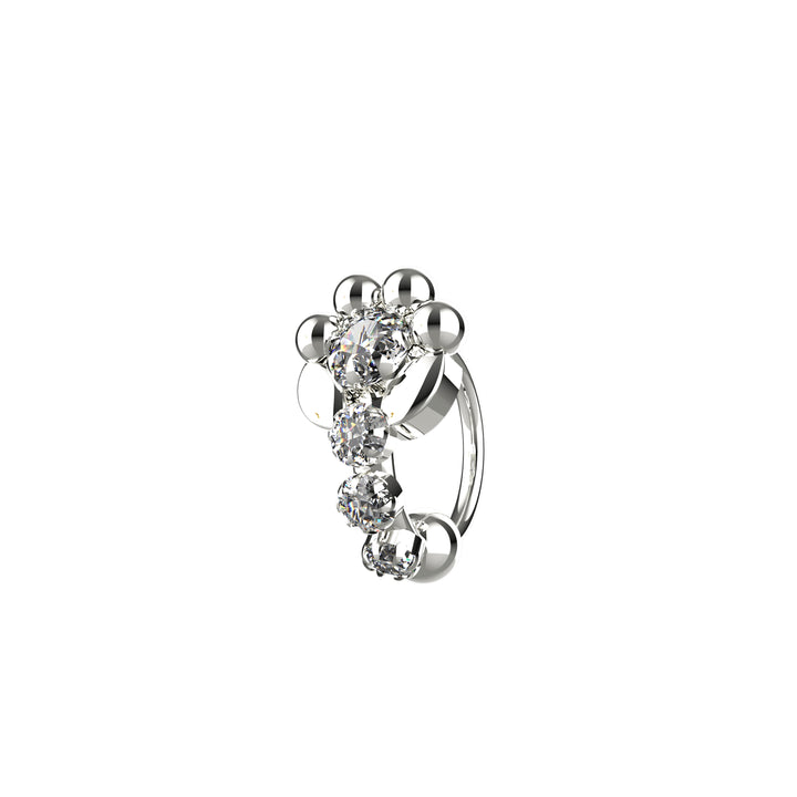 Gold and silver nose ring hoops