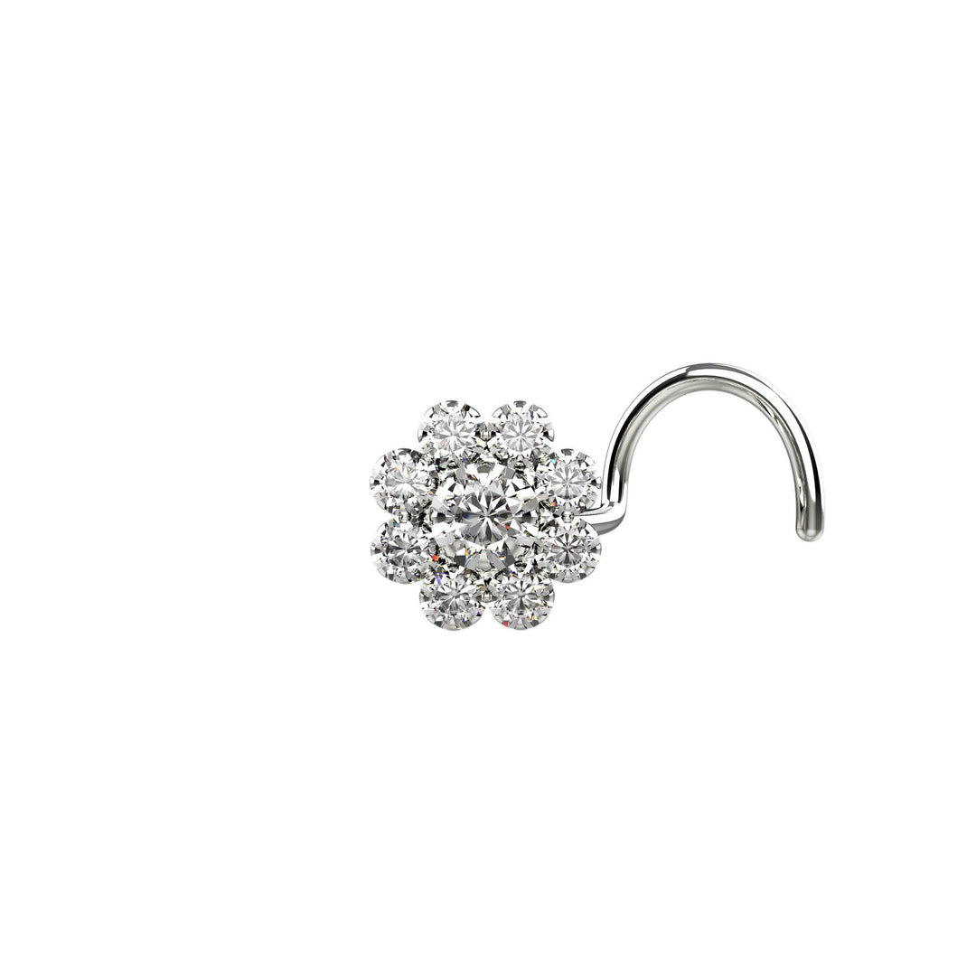 nose piercing jewelry – delicate and trendy floral design
