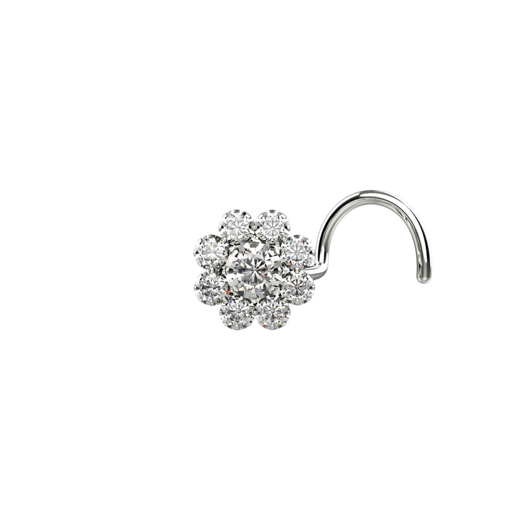 nose piercing jewelry – delicate and trendy floral design