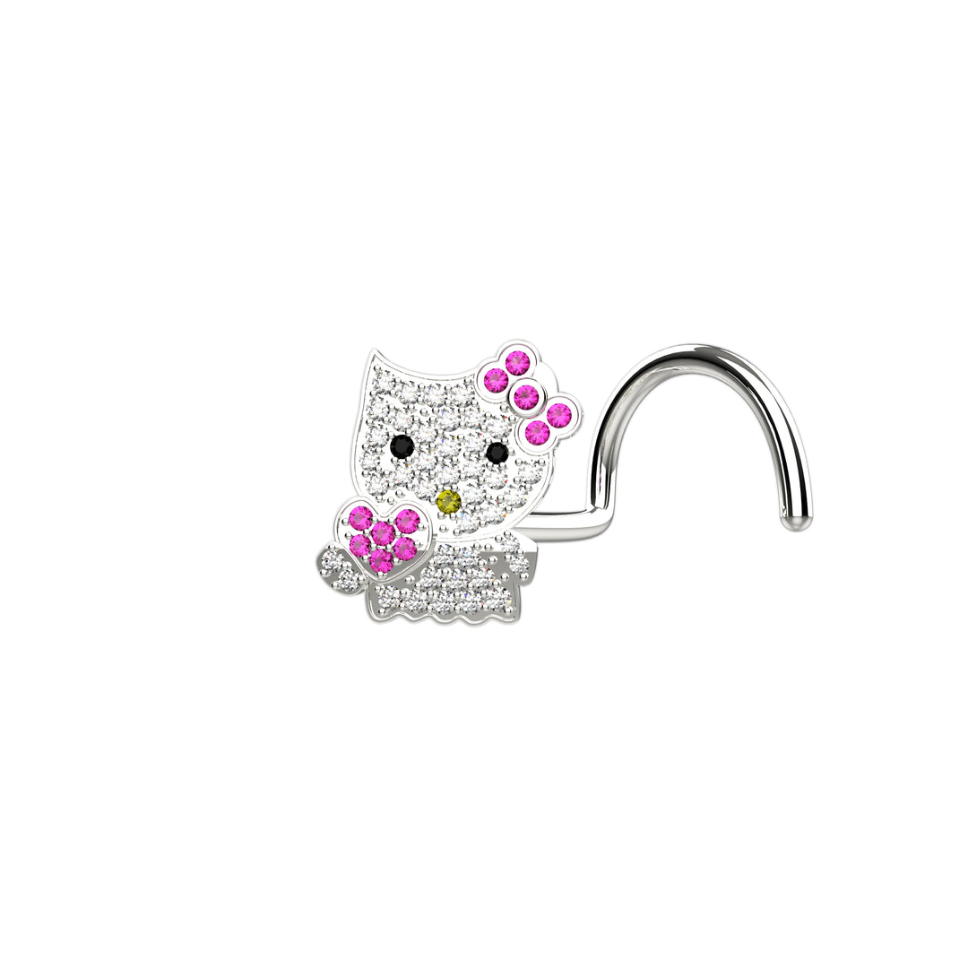 Gold Hello Kitty Nose Stud – trendy and elegant