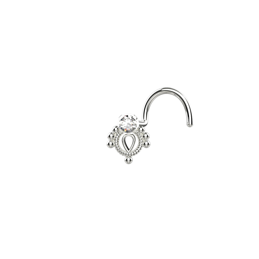 Silver nose ring stud – perfect for everyday wear