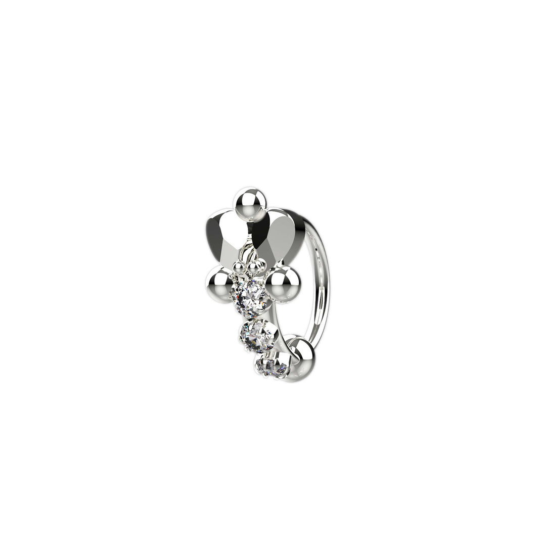 Dainty gold nose hoop