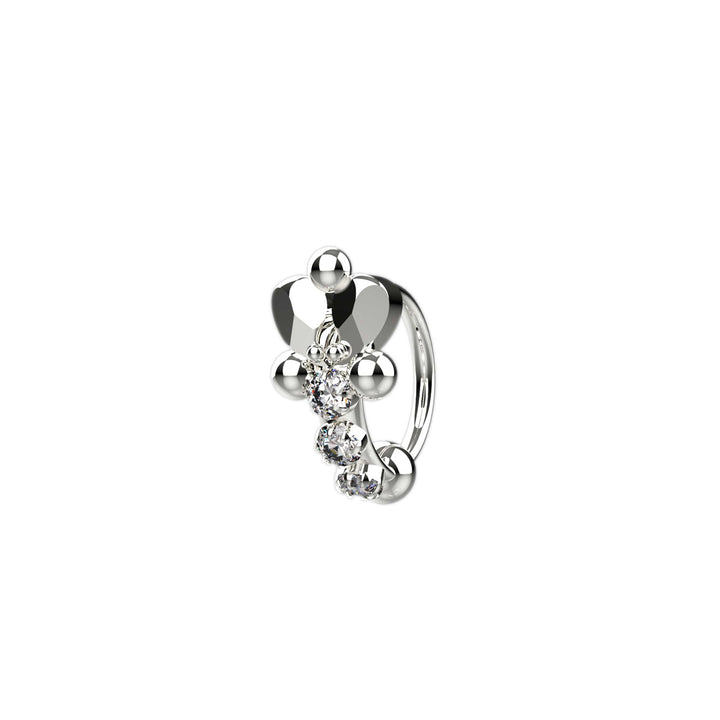 Dainty gold nose hoop