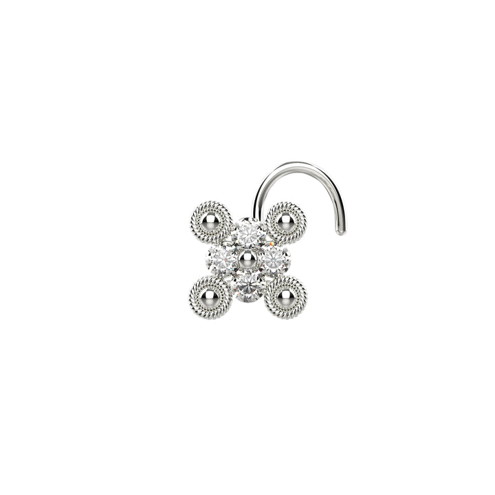 Small diamond nose stud