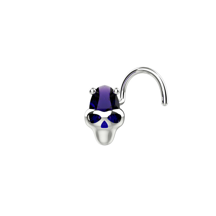 Edgy skull nose stud